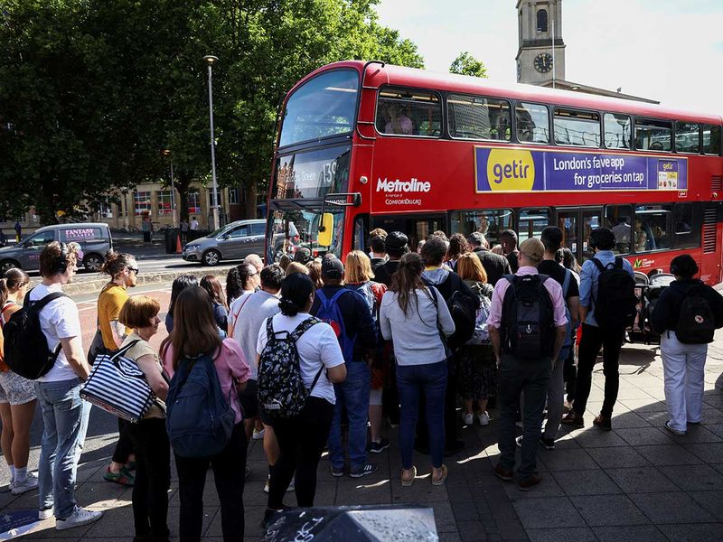 Bus passengers rail strike UK