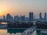 Stock Doha Qatar skyline