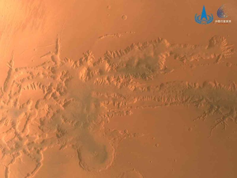 An image of Mars taken by China's Tianwen-1 unmanned probe is seen in this handout image released by China National Space Administration (CNSA) June 29, 2022. 