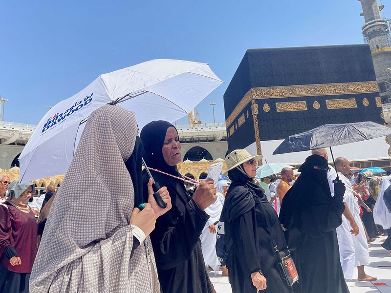 Muslim pilgrims circle the Kaaba and pray at the Grand Mosque as Saudi Arabia welcomes back pilgrims for the 2022 haj season, after the kingdom barred foreign travellers over the last two years because of the coronavirus disease (COVID-19) pandemic, in the holy city of Mecca, Saudi Arabia July 1, 2022.  