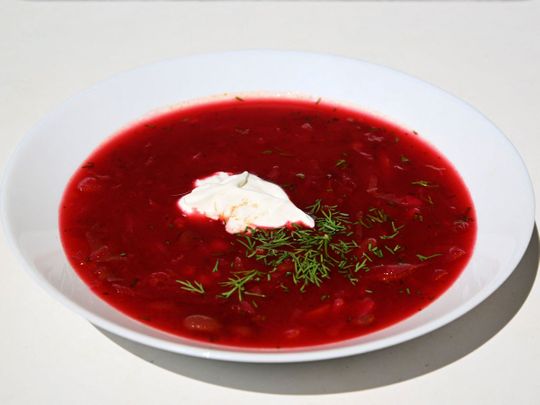 Beetroot borscht soup 