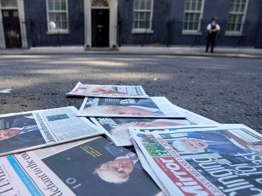 Downing Street Boris newspapers