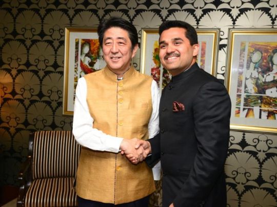 Dr Shamsher with Japenese PM-1657291020661