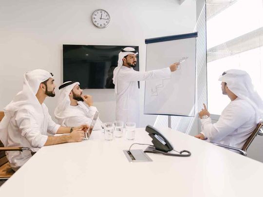 Emiratis at work