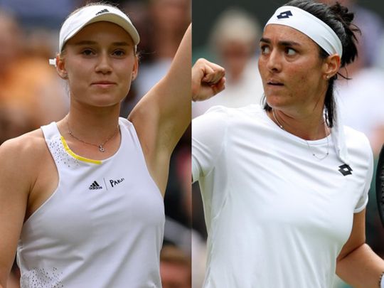 Wimbledon - Rybakina (left) & Jabeur