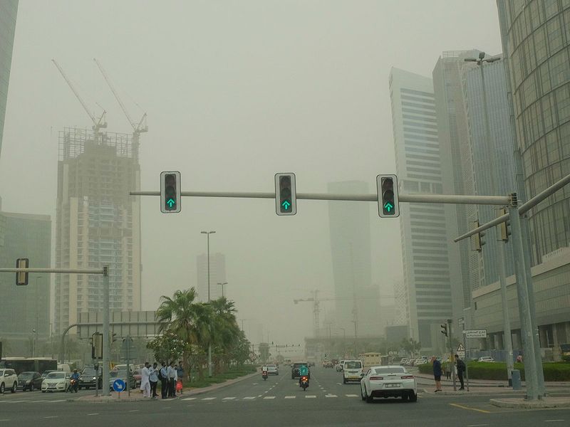Dusty weather in Dubai. 15th July 2022