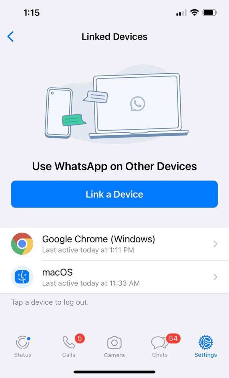 Whatsapp linked devices