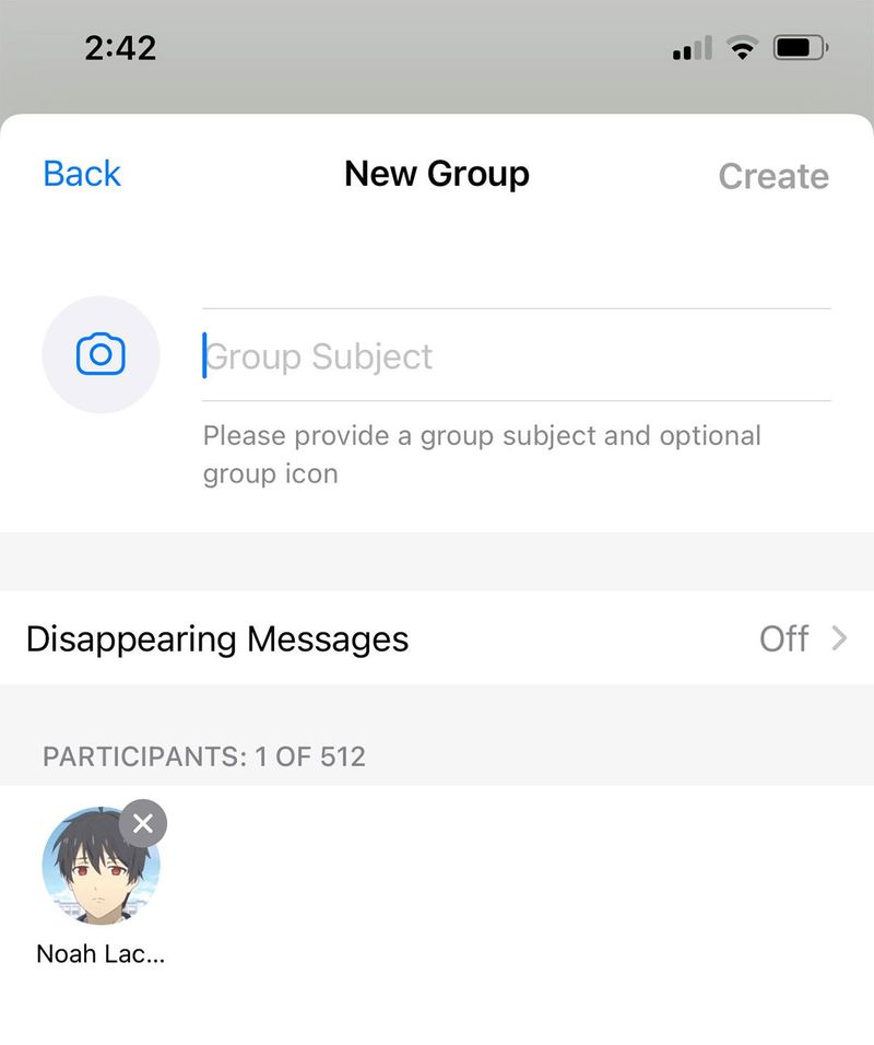 whatsapp 512 member group chat