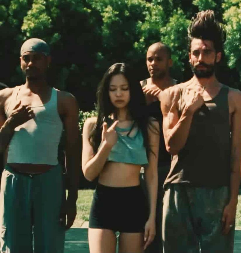 Jennie (second from left) in 'The Idol'