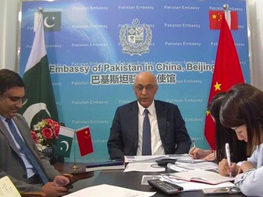 Pakistan’s ambassador to China Moin ul Haque 