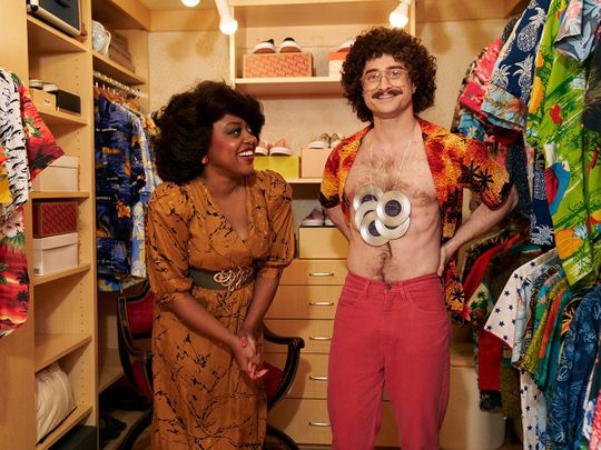 Quinta Brunson and Daniel Radcliffe in a teaser for 'Weird: The Al Yankovic Story'