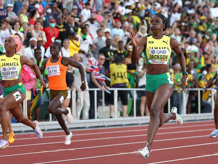 Shericka Jackson sets fastest time this year to reach World