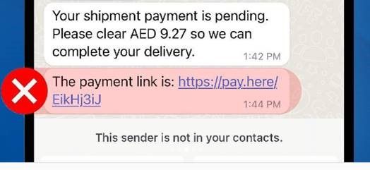 Ignore payment links on Whatsapp