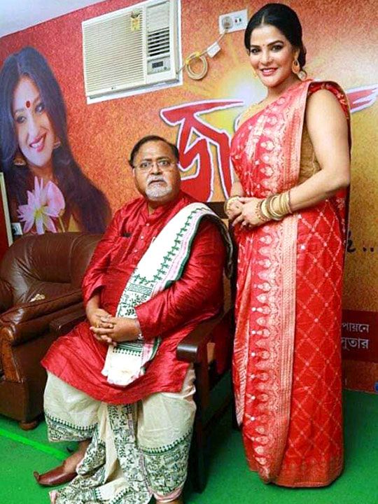 West Bengal Education Minister Partha Chatterjee with Arpita Mukherjee. He has been arrested by Enforcement Directorate (ED) in connection with the alleged West Bengal School Service Commission and West Bengal Primary Education Board recruitment scam. 