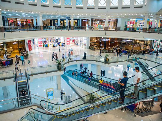 STOCK Dubai shopping sales and economy