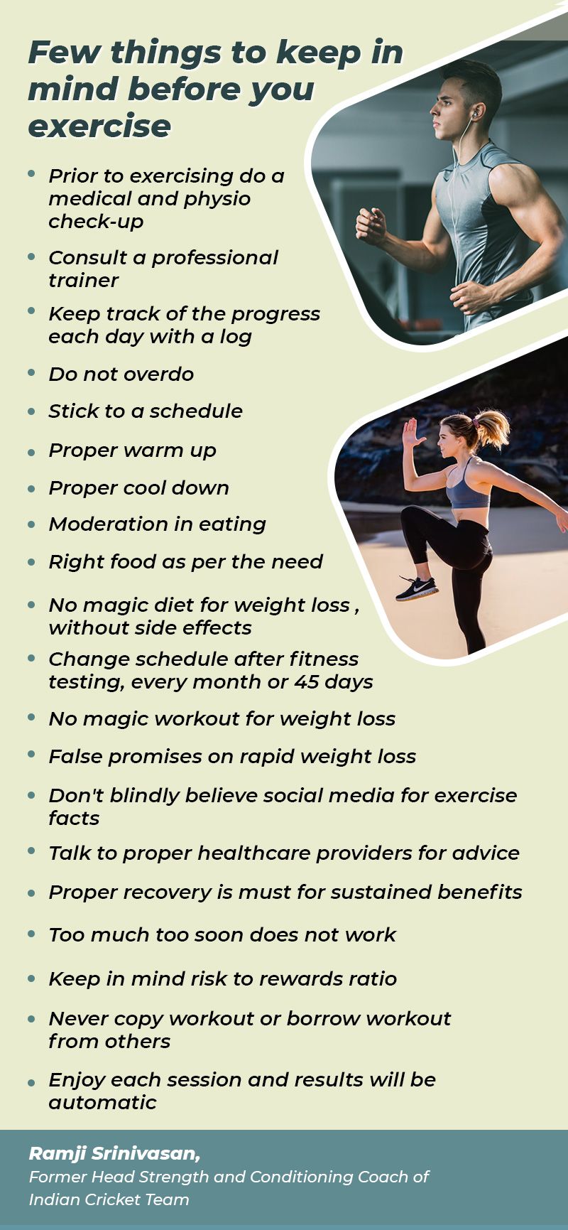What to do before exercise 