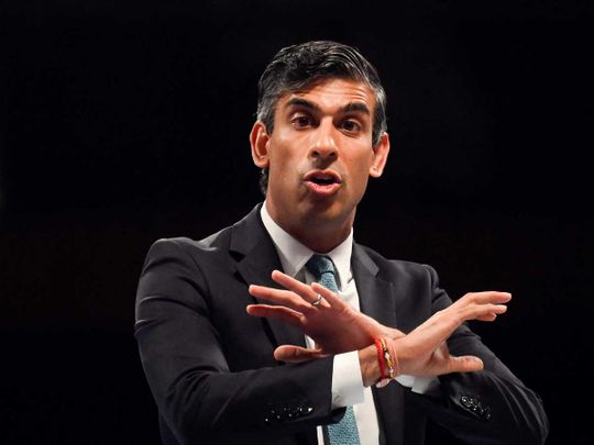 Britain’s Conservative Party leadership candidate Rishi Sunak 