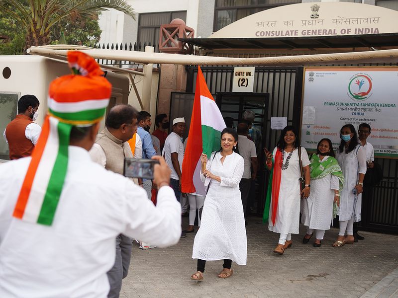 indian consulate in dubai on independence day 2022