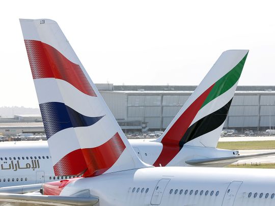 Stock - British Airways and Emirates