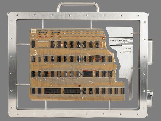 Apple-1 Computer prototype from the mid-1970s that was used by Apple co-founder Steve.  