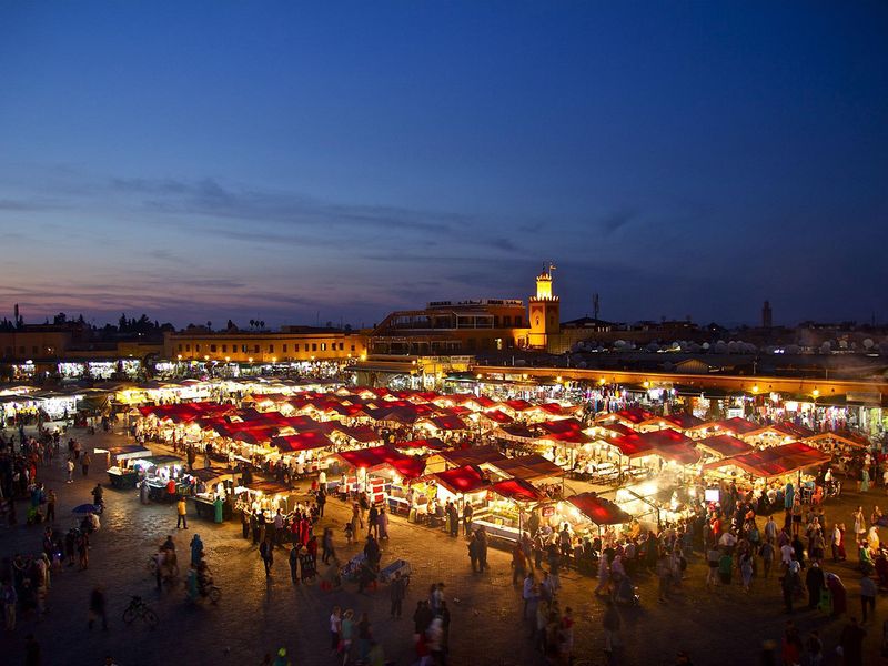 A souq in Marrakech, Morocco.