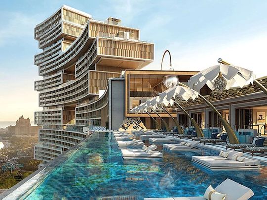 Stock - Palm Jumeirah’s Atlantis The Royal Residences 