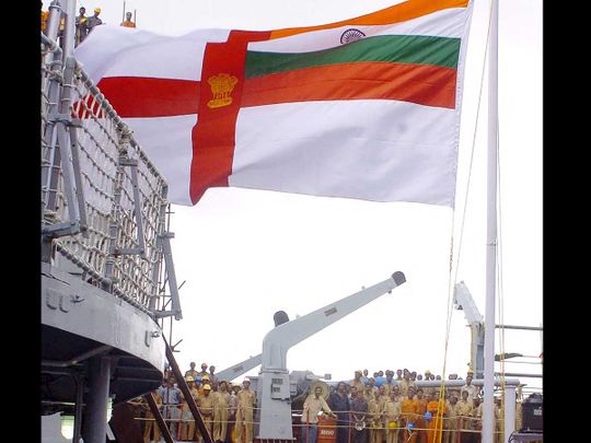 India navy flag cross