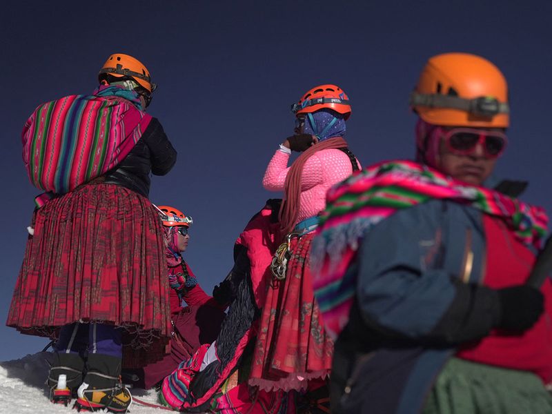 BOLIVIA-CLIMBING CHOLITAS-WOMEN-FOOTBALL