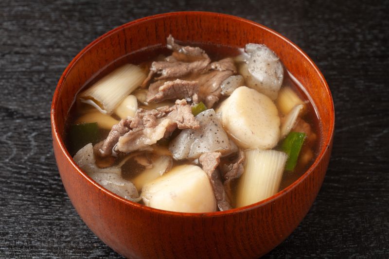 Korean taro root beef soup