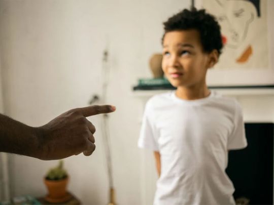 Parent scolding a child (picture for illustrative purposes)
