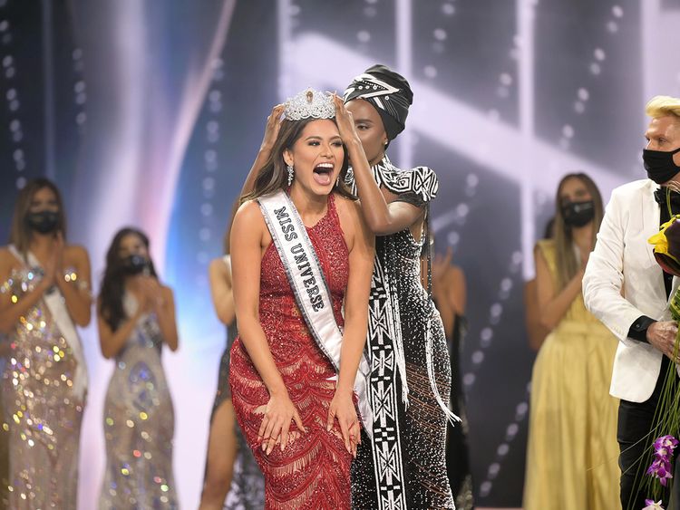 Miss Universe 2020 Andrea Meza of Mexico. 