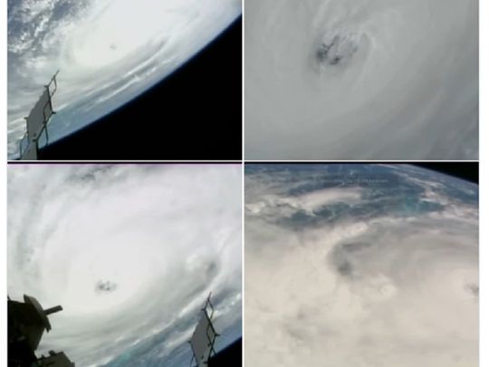 A view of Hurricane Ian from the International Space Station as the monstrous storm makes its way to Florida's west coast after passing Cuba.