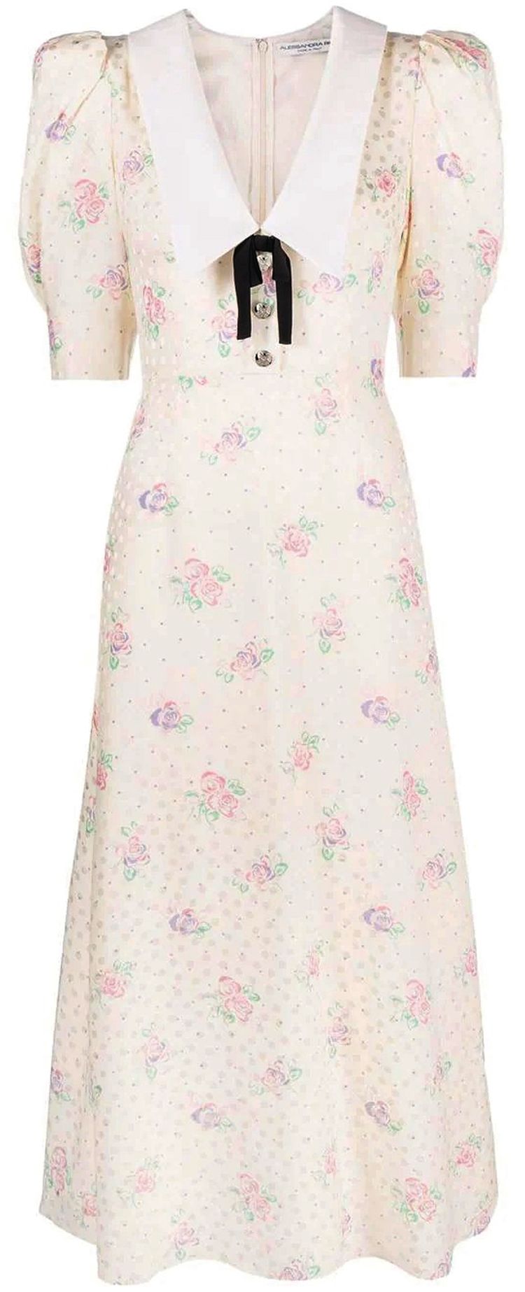 Alessandra Rich bow-detail floral-print dress Dh7,940