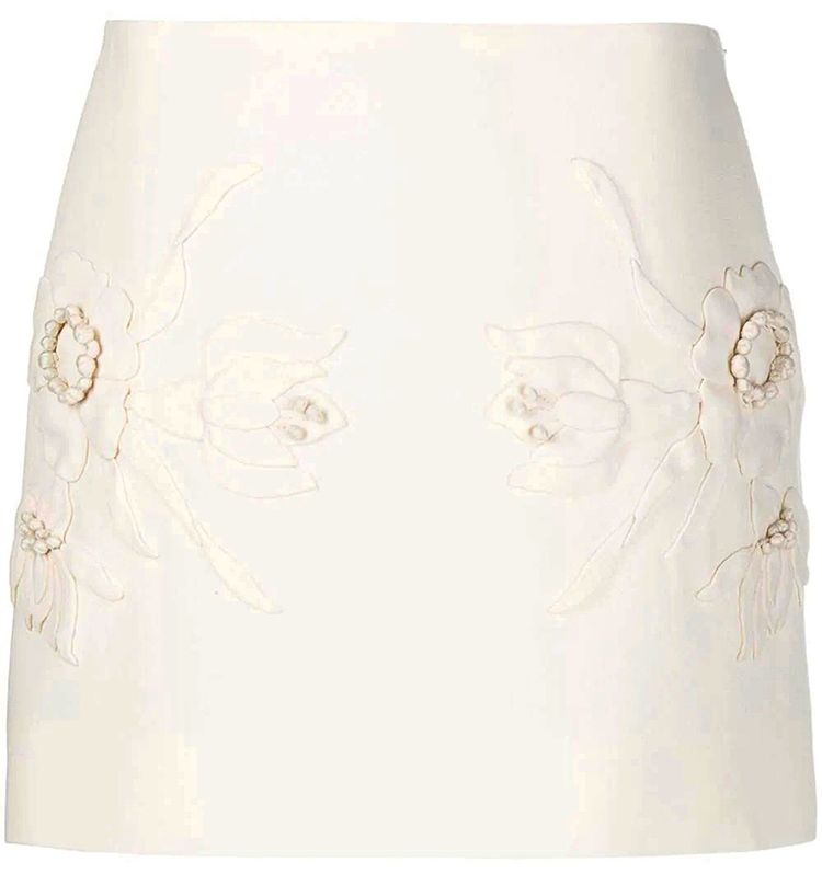Valentino floral-embroidered mini skirt Dh11,000