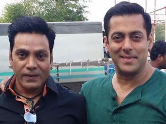 Salman Khan with his body double Sagar Pandey