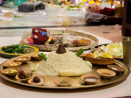 Bhog or offering for the deity