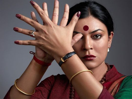 Sushmita Sen in a promotional picture for ‘Taali’