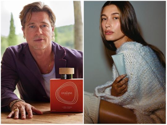 Brad Pitt and Hailey Bieber are among celebrities who've recently launched beauty brands