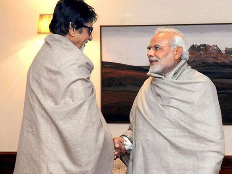 Amitabh Bachchan (lefy) and PM Narendra Modi 