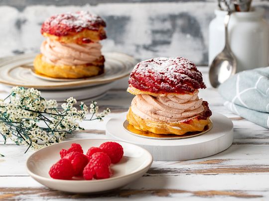 Raspberry Paris brest recipe