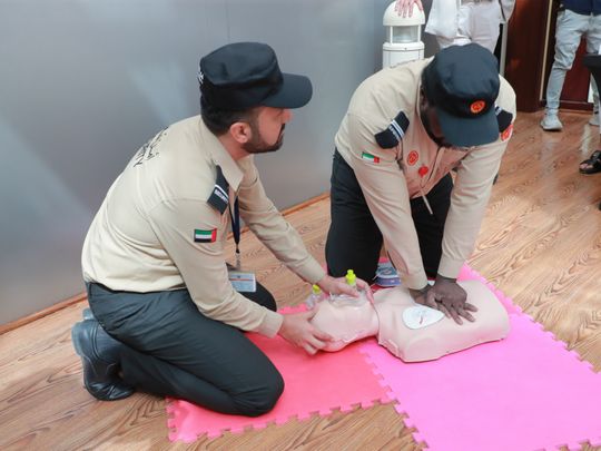 Security Guards Demonstrating CPR at the event-1665757135043