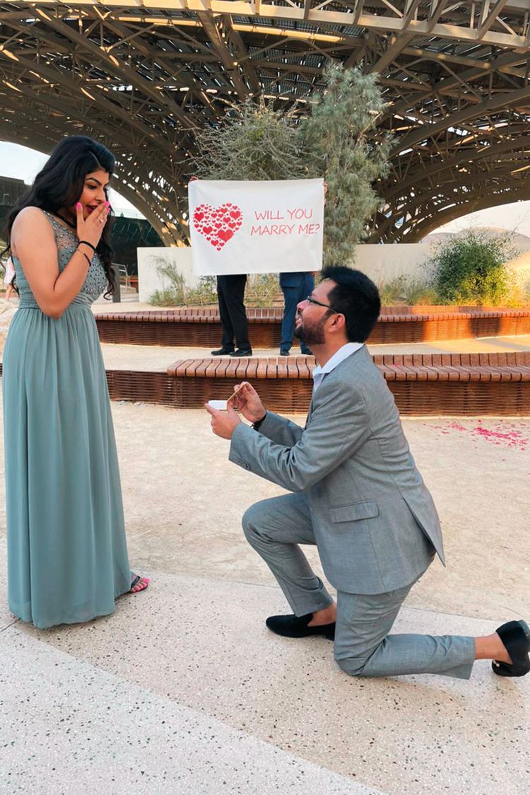 Chirag Lakhiani proposed to his now wife, Mehr at the Expo 2020