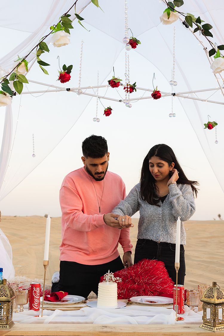 Hitesh surprised Paayal with a beautiful proposal in the desert