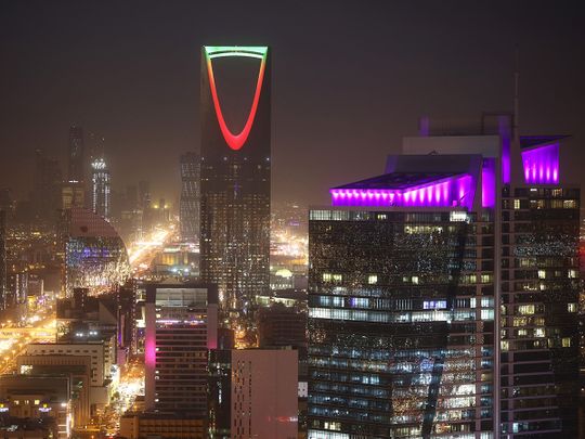 Stock - Saudi economy / Riyadh skyline