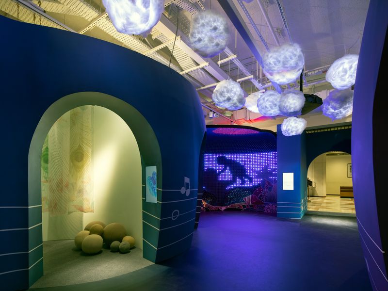 Installations in a special exhibition for children, Lullabies a Journey through Song