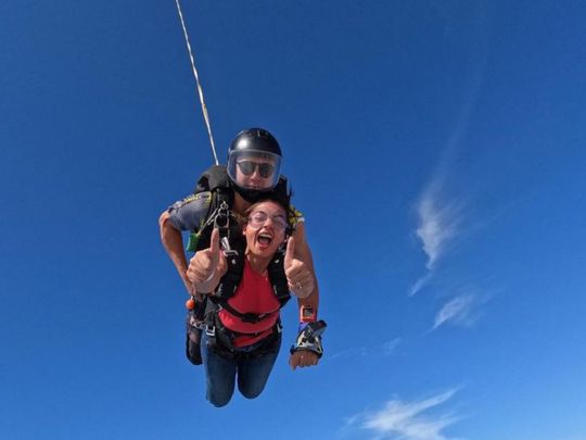 Nazriya Nazim goes skydiving in Dubai