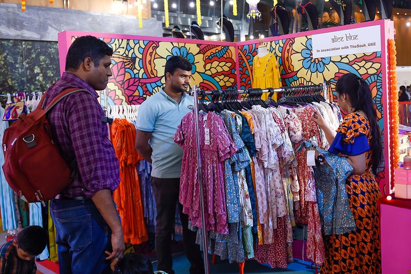 Residents shopping for Diwal Celebrations at Diwali Bazaar at Burjuman Mall. 