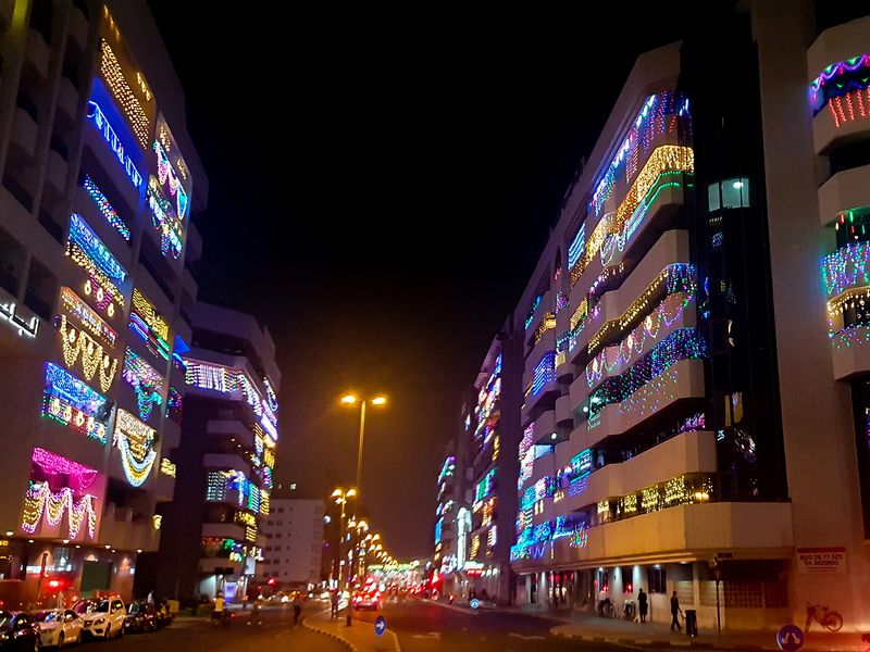 Diwali lights in Bur Dubai