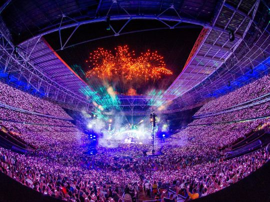 A peak at how Coldplay concert rolled out