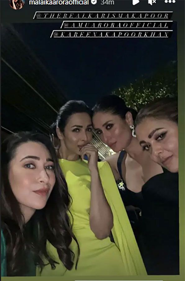 From left  Kareena Kapoor, Malaika Arora, Kareena Kapoor and Amrita Arora. 